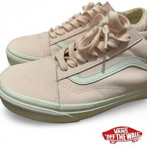 Vans Old Skool Pink Suede Canvas Sneakers Low Top Skateboard Shoes Women 7